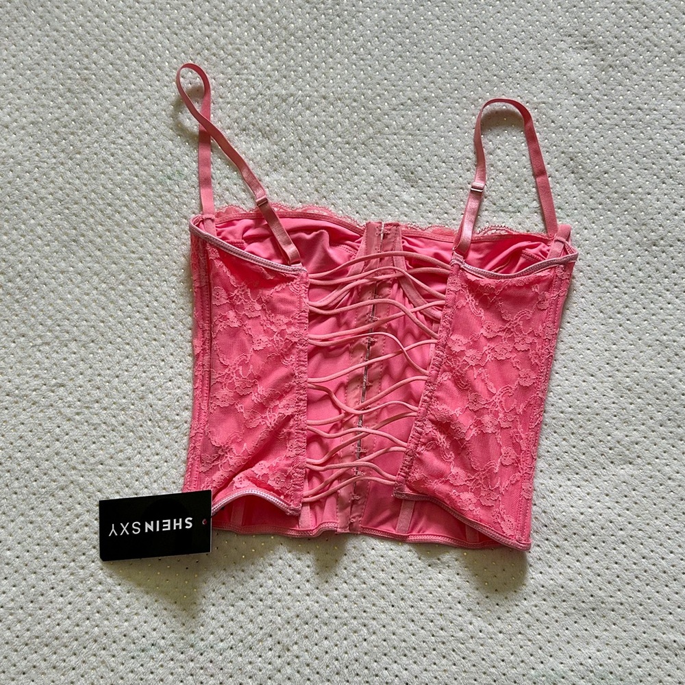 Pink Corset Top - Picture 5 of 6